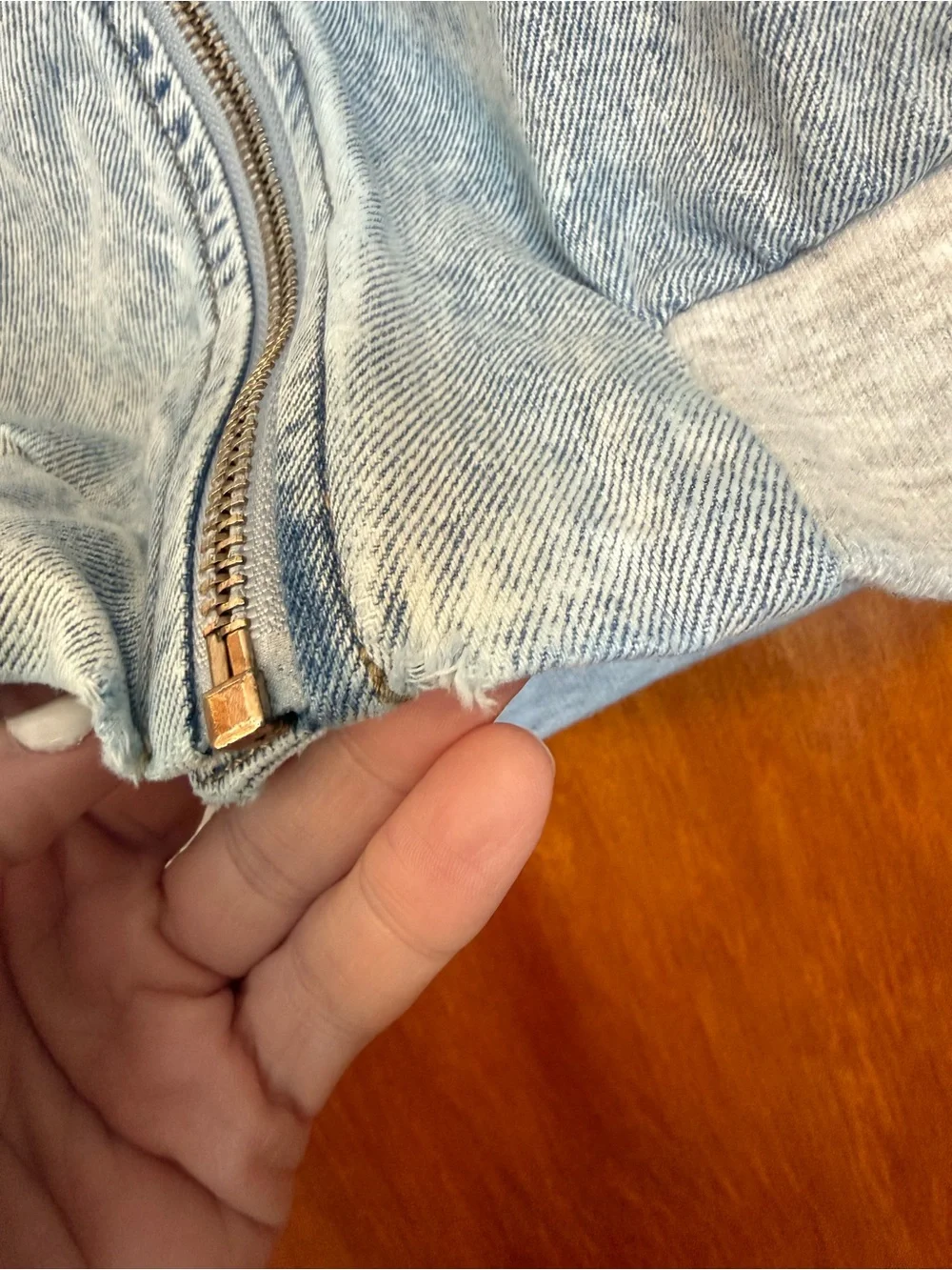 Justice Pink and Light Blue Denim Label Girls Jacket (Size 7/8)
